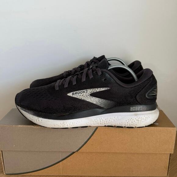 Brooks Ghost 16 Black/Grey/White Women Running Sneakers - SZ 8 - Picture 3 of 15